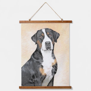 Greater Swiss Mountain Dog Painting - Original Art Hanging Tapestry