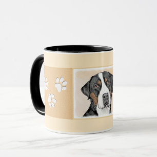 Greater Swiss Mountain Dog Painting - Original Art Mug