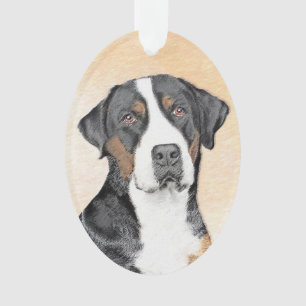 Greater Swiss Mountain Dog Painting - Original Art Ornament