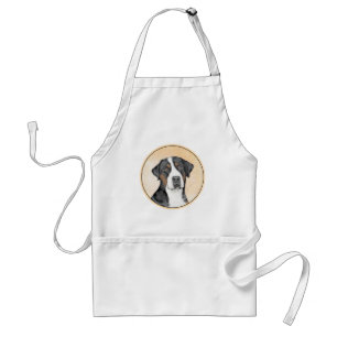 Greater Swiss Mountain Dog Painting - Original Art Standard Apron