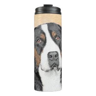 Greater Swiss Mountain Dog Painting - Original Art Thermal Tumbler