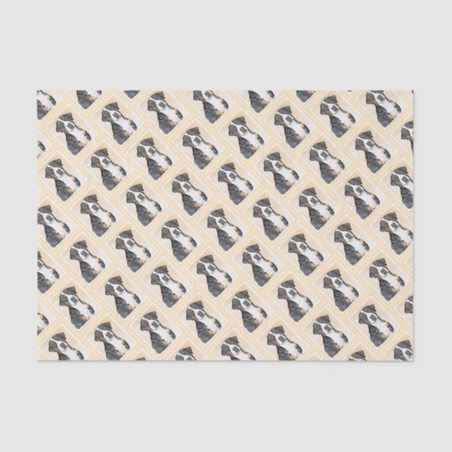 Greater Swiss Mountain Dog Painting - Original Art Tissue Paper (Front)