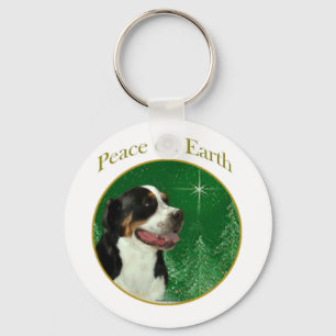 Greater Swiss Mountain Dog Peace Key Ring