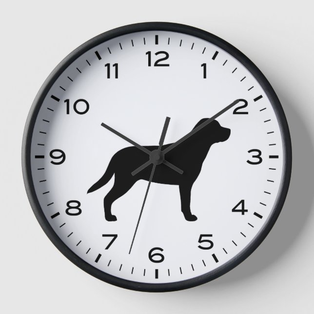 Greater Swiss Mountain Dog Silhouette Clock (Front)