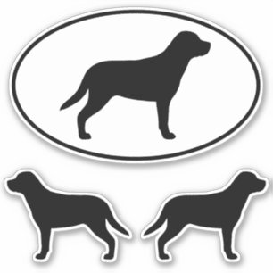 Greater Swiss Mountain Dog Silhouettes Sticker Set