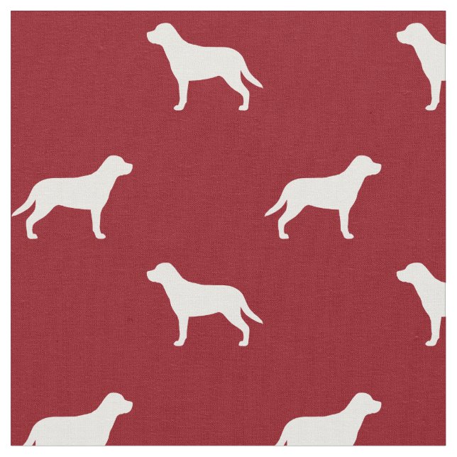 Greater Swiss Mountain Dog Silhouettes Swissies Fabric (Close Up)