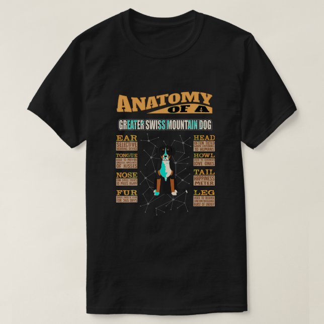 Greater Swiss Mountain Dog T Shirt (Design Front)