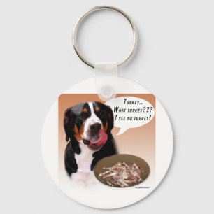 Greater Swiss Mountain Dog Turkey Key Ring