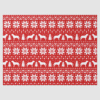 Greater Swiss Mountain Dogs Christmas Pattern Red