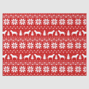 Greater Swiss Mountain Dogs Christmas Pattern Red Tissue Paper