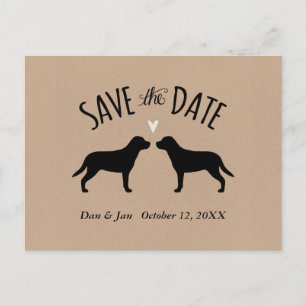 Greater Swiss Mountain Dogs Wedding Save the Date Announcement Postcard