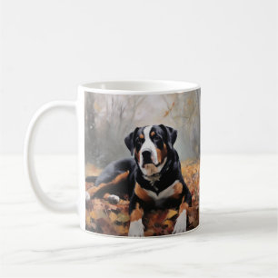 Greater Swiss Mountain  in Autumn Leaves Fall Coffee Mug