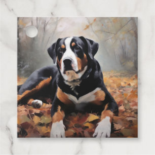 Greater Swiss Mountain in Autumn Leaves Fall Favour Tags