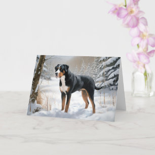 Greater Swiss Mountain Let It Snow Christmas Card