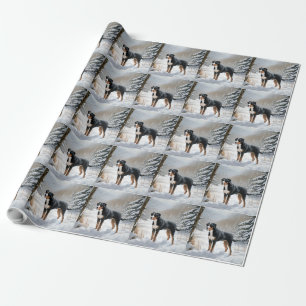 Greater Swiss Mountain Let It Snow Christmas Wrapping Paper
