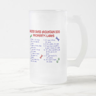 GREATER SWISS MOUNTAIN Property Laws 2 Frosted Glass Beer Mug