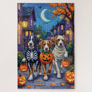 Greater Swiss Mountain Trick-or-Treating Halloween Jigsaw Puzzle