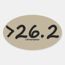 Greater than 26.2 Ultrarunner (4)stickers brown