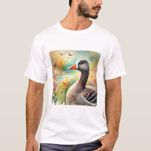 Greater White Fronted Goose 170924AREF136 - Waterc T-Shirt