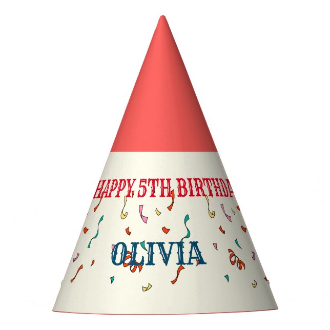 GREATEST 5TH Birthday Party Circus THEME Party Hat (Front)