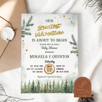 Greatest Adventure Begins Forest Baby Shower