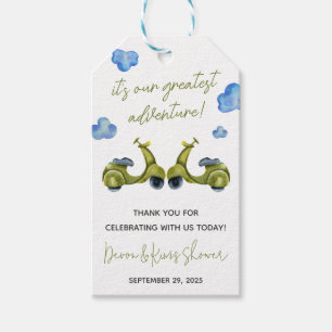 Greatest Adventure, Scooter, Couples Bridal Shower Gift Tags
