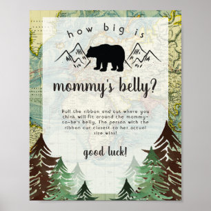 Greatest adventure vintage Map baby shower Game Poster
