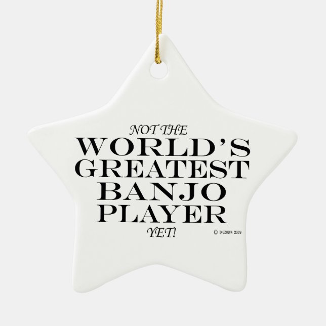 Greatest Banjo Player Yet Ceramic Ornament (Front)