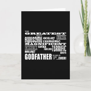 Greatest Best Godfathers Birthdays Christmas Holiday Card
