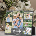 Greatest Blessings Call me Mum 6 Photo Grey Wood Plaque<br><div class="desc">Rustic photo plaque which you can personalise with 6 of your favourite pictures. The design has a grey and black, rustic country wood look, lettered with brush script and modern uppercase typography. The wording reads "my greatest blessings call me mum" and you can edit Mum to Momma or Mummy for...</div>