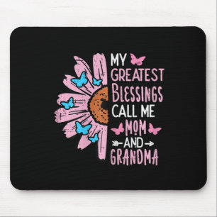 Greatest Blessings Call Me Mum Grandma Mothers Day Mouse Mat