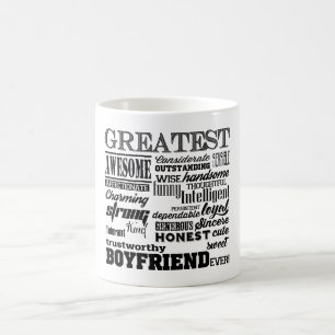 Greatest boyfriend ever sweet personalised coffee mug