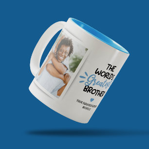 Greatest Brother 2 Photo Two-Tone Coffee Mug
