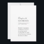 Greatest Chapter Of Our Lives | Wedding Save The Date<br><div class="desc">Design is a chapter format of a book. This design is simple,  elegant and minimalist.</div>