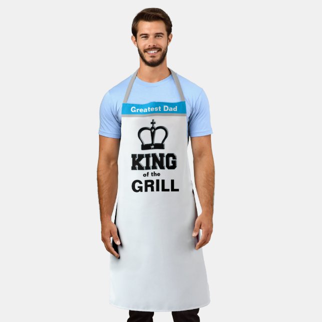 Greatest Dad Apron - Personalised Fathers Day Gift (Worn)