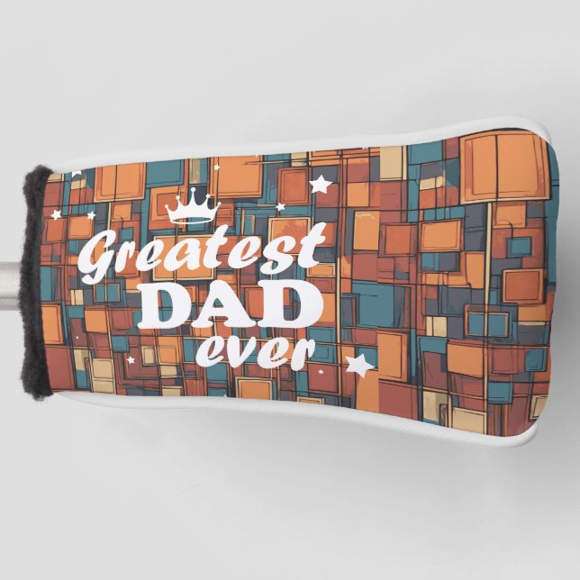 "Greatest Dad Ever" Custom Printed Golf Head Cover (Front)