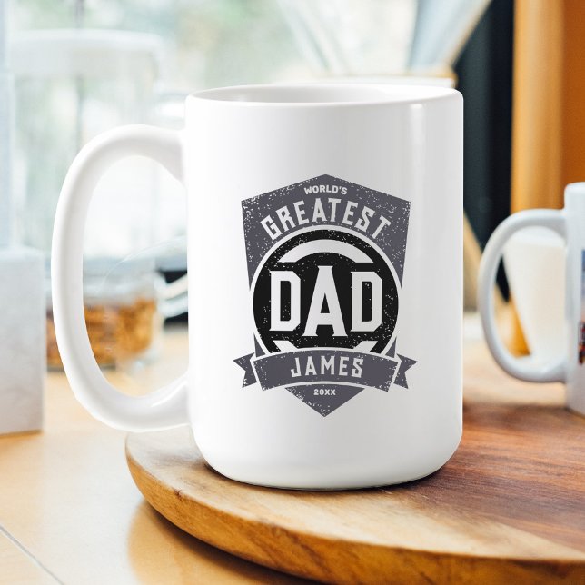 Greatest Dad Ever Modern Father's Day Gift Coffee Mug (Creator Uploaded)