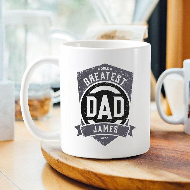 Greatest Dad Ever Modern Father's Day Gift Coffee Mug (Creator Uploaded)