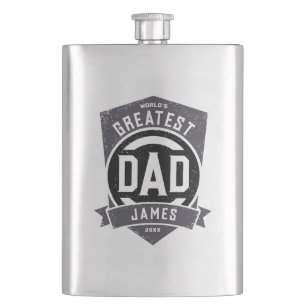 Greatest Dad Ever Modern Father's Day Gift Hip Flask