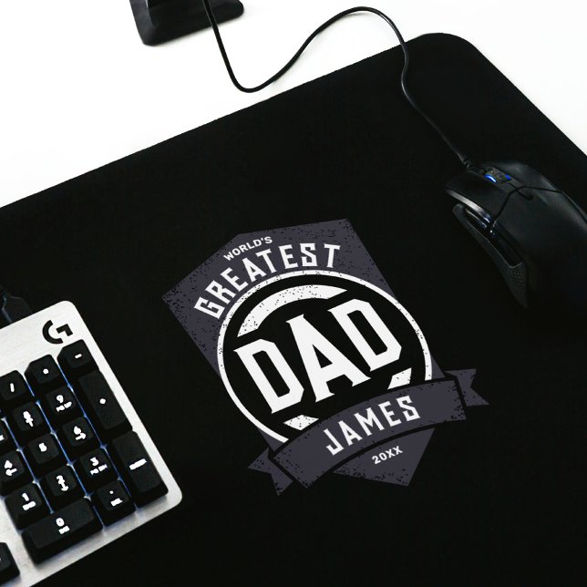 Greatest Dad Ever Modern Father's Day Gift Mouse Mat (Creator Uploaded)