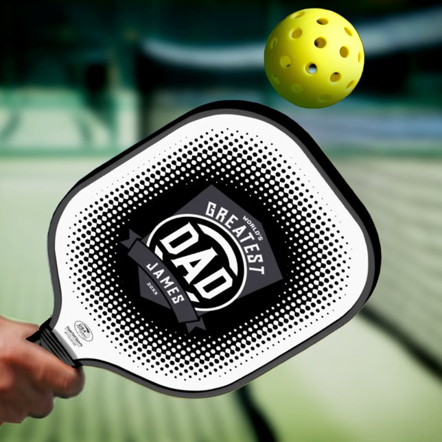 Greatest Dad Ever Modern Father's Day Gift Pickleball Paddle (Creator Uploaded)