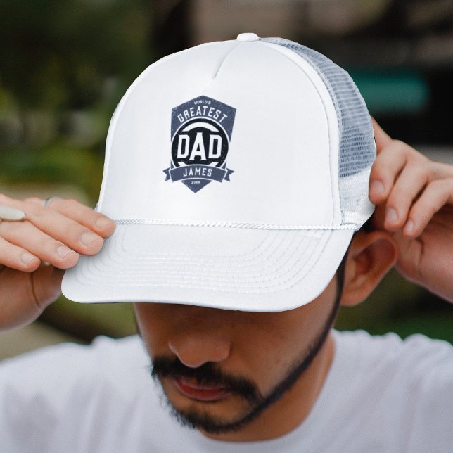 Greatest Dad Ever Modern Father's Day Gift Trucker Hat (Creator Uploaded)