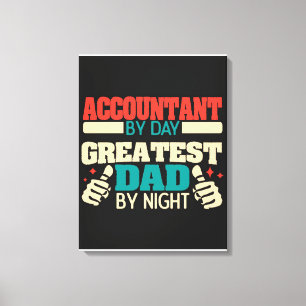Greatest dad funny quote fatherday gift canvas print