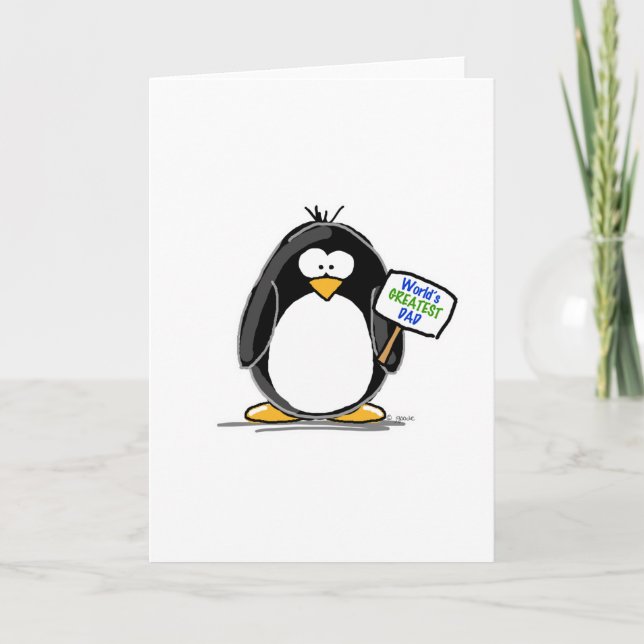 Greatest Dad Penguin Card (Front)