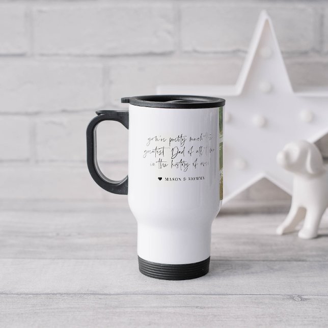 Greatest Dad | Personalised Photo Collage Travel Mug (Creator Uploaded)