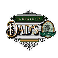 Greatest Dad's Coffee House Retro Motorcycle Logo