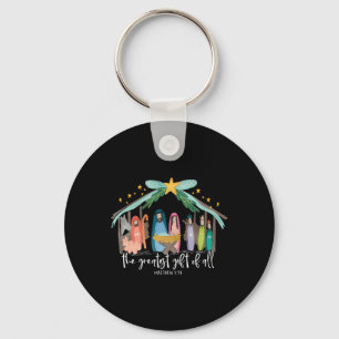 Greatest Gift Of All Jesus Christmas Christian Men Key Ring