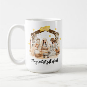 Greatest Gift  of all Jesus Christmas Nativity  Coffee Mug