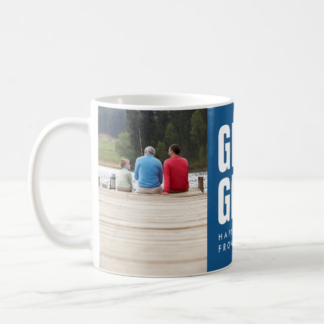 Greatest. Grandpa. Father's Day Photo Coffee Mug (Left)