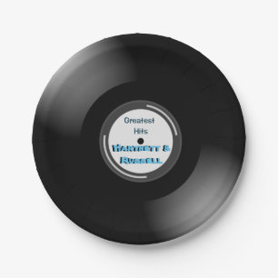 Greatest hits vinyl paper plate